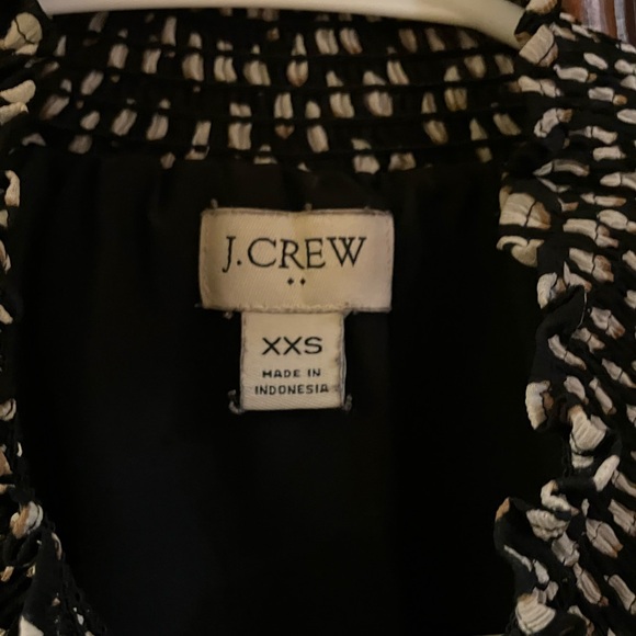 J. Crew Black and Cream Textured Blouse - Picture 4 of 5